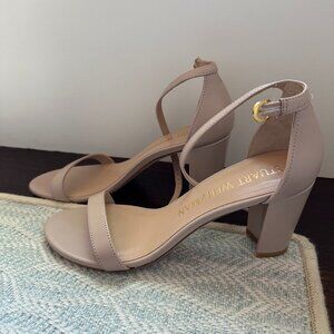 Stuart Weitzman Leather Block Heel (Size 9)